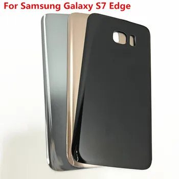  За Samsung Galaxy S7 Edge G935 G935F G935H Задния Капак на Отделението за батерията Задната със Стъклен Капак на Корпуса С Логото на
