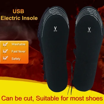  Зимни Топли Възглавнички За обувки С Електрически Нагревател, Режущиеся Стелки, Чорапи, Нагревател За краката, USB Зареждане, Стелка Чудесно За повечето краката