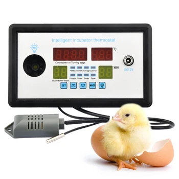  Инкубатор Контролер Яйца W9005, богат на функции за Автоматичен Контрол на Температурата И Влажността AC110-220V/DC 12V Термостат Инкубация