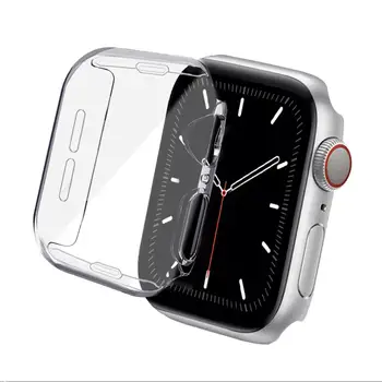  Калъф за Apple Watch 38 мм 42 мм 40 мм 44 мм Мек TPU Универсален Прозрачен Защитен калъф за екрана Защитен калъф Series76543 se 41/45 мм