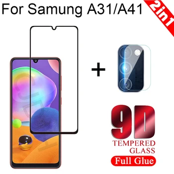  Камерата е 2 в 1 + закалено стъкло за Samsung Galaxy A31 A42 Защитно фолио за екрана Взрывозащищенное стъкло предпазно стъкло Samsung A41