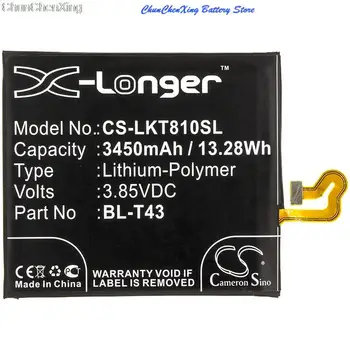  Камерън Китайско 3450 mah Батерия BL-T43, EAC64518901 за LG G810, G8S ThinQ, G8S ThinQ Global, LMG810EA, LMG810EAW, LM-G810EAW