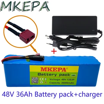  Капацитет на батерията 48 48 36ah 1000 W 13S3P литиево-йонна батерия за 54,6 В E-bike скутер с BMS + зарядно устройство