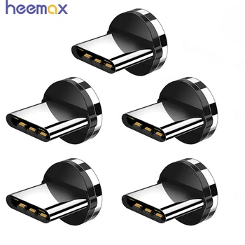  Магнитен Кабел HEEMAX Кабел-Адаптер Micro USB Type C Прахозащитен Мъничета Магнитни Накрайници За Мобилен Телефон Магнитен Конектор за Зарядно Устройство
