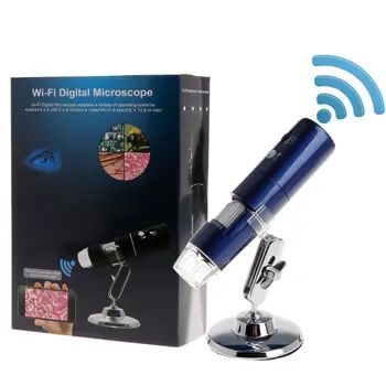  Най-новият WIFI, Цифров 1000x USB Микроскоп, Лупа Камера 3 цвята 8 led 1080 P за Android и ios, iPhone iPad