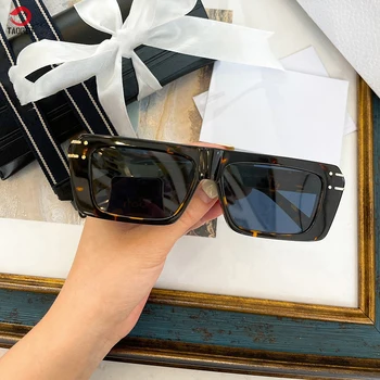  Нови Модни Модерен Италиански Луксозни Маркови Дамски Слънчеви очила в Квадратна Рамка, Класически Дизайнерски Очила Реколта Дамски Очила с UV400