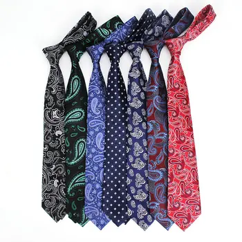  Нови Мъжки Вратовръзки, Мъжки Хит на Продажбите, Вратовръзка, Бизнес Класически Тъкани Вратовръзка, Официално Полиестер с Пейсли, Възрастни Мъжки Бизнес Вратовръзки, 8 см