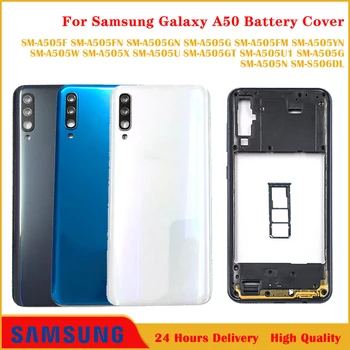  Новост За Samsung Galaxy A50 2019 A505 A505F Пластмасов Средната Рамка Рамка A50 Задната част на Капака на Батерията в Задната Врата на Корпуса Калъф Замени