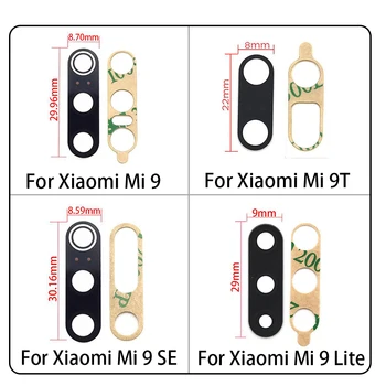  Новост За Xiaomi Mi 9 Mi 9 Se Mi 9 Mi 9T 10T Note 10 11 Lite Poco X3 NFC/Poco F3 Задната част на задната камера Стъклен обектив Със самозалепваща стикер