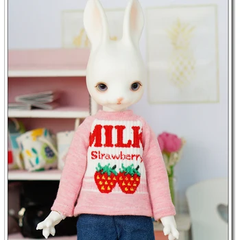  Облекло за кукли BJD, дълги ризи за кукли с принтом ягоди за 1/6 YOSD MYOU imda3.0, аксесоари за кукли, дрехи за кукли