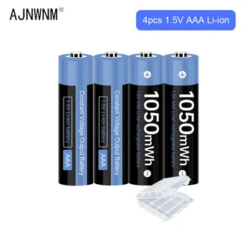  Оригинален AAA от 1,5 Акумулаторна Batttery 1050 mah 1,5 ААА акумулаторна Литиево-йонна батерия Литиева Батерия с Зарядно Устройство за 1,5 Батерии AAA