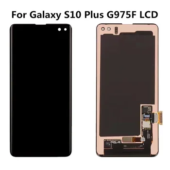  Оригинален AMOLED На Samsung Galaxy S10 + S10 Plus G975 G975F G975F/DS Pantalla LCD Дисплей със Сензорен панел, Дигитайзер на Екрана в Събирането на