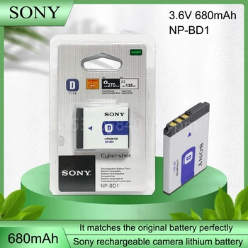  Оригинален Sony NP-BD1 NP BD1 NPBD1 NPFD1 NPFD-1 Акумулаторна Батерия за фотоапарат Sony DSC-T2 T200 T300 T70 T75 T77 T500 G1 F88 T30