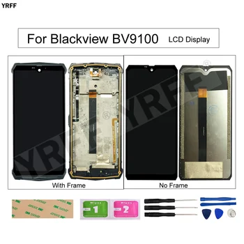  Оригинален Употребяван LCD екран За Blackview BV9100 LCD дисплей С Рамка, Сензорен дисплей, Дигитайзер, Монтаж, резервни Части За Ремонт на Сензори