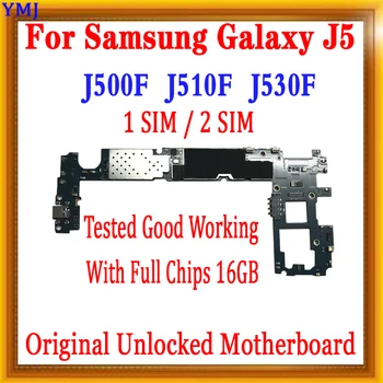  Оригиналната дънна Платка За Samsung Galaxy J5 J500F J510F Разблокированная дънна Платка С Пълен Набор от Чипове Android-Система за Отключване на Логическа Заплата