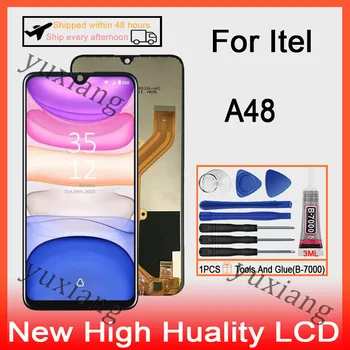  Оригинални LCD дисплей За Itel A48 L6006 LCD дисплей с сензорен екран Дигитайзер, Подмяна на