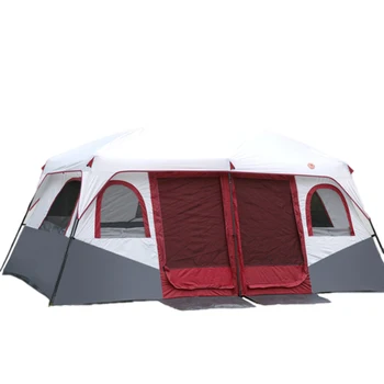  Палатка за нощуване на открито с една спалня и една всекидневна Однослойная палатка е водоустойчив и може да побере повече от 8 души