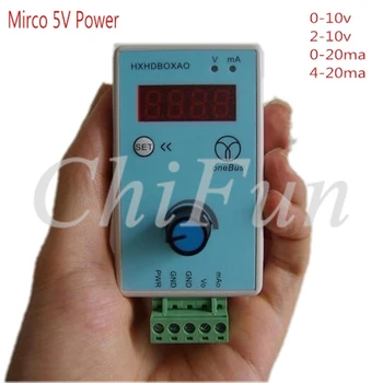 Преносим тип 0-10 В/2-10 В 0-20 ma/4-20 мА генератор на сигнали DC15-27V или аналогов изход за захранване и micro USB