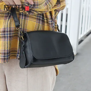  Просто женствена чанта AETOO в ретро стил дамска чанта за през рамото от телешка кожа на горния слой, мека кожена чанта-месинджър