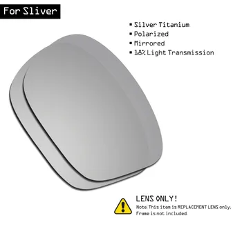  Сменяеми Лещи Поляризирани Очила SmartVLT за Oakley Sliver - Сребро, Титан