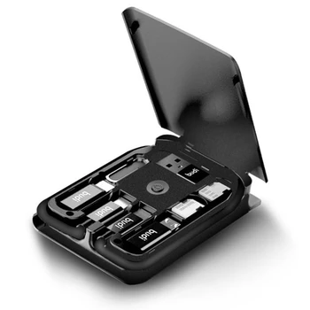  СЪБУДИ Многофункционален Универсален Смарт Адаптер Кутия За Съхранение на Карти 15 W, Безжична Зареждане На Xiaomi Пътна Преносима Чанта За Съхранение